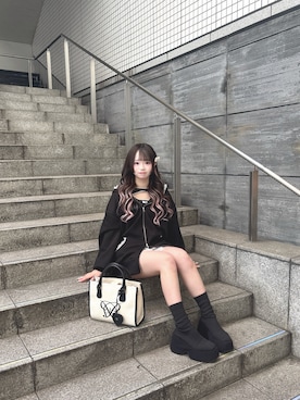 「OLIVE des OLIVE（オリーブデオリーブ）のアイテム」を使った、ひまりさん（レディース・155cm）の春コーディネート