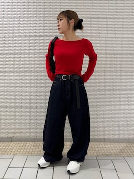 高羽杏佳さん(レディース・149cm)の冬コーディネート