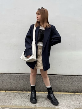 高羽杏佳さん（レディース・149cm）の春コーディネート