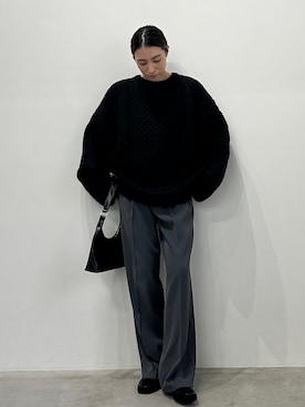 「アイテム（スリッポン）」を使った、shinoさん（レディース・160cm）の秋コーディネート