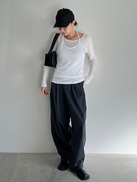 「アイテム（スリッポン）」を使った、shinoさん（レディース・160cm）の夏コーディネート