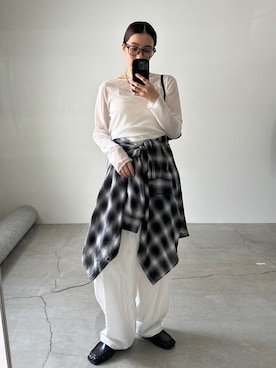 「select MOCA（セレクトモカ）のアイテム（トップス）」を使った、shinoさん（レディース・160cm）の春コーディネート