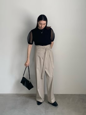 「select MOCA Et（セレクトモカエト）のアイテム」を使った、shinoさん（レディース・160cm）の春コーディネート