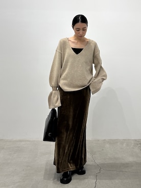 「アイテム（スリッポン）」を使った、shinoさん（レディース・160cm）の秋コーディネート