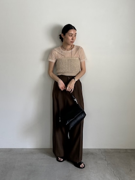「select MOCA（セレクトモカ）のアイテム」を使った、shinoさん（骨格ナチュラル・レディース・160cm）の夏コーディネート