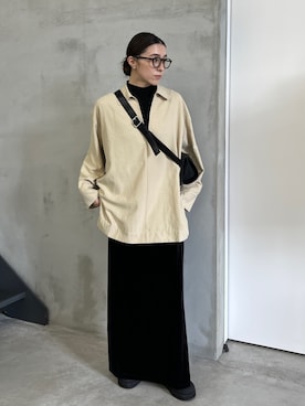 「アイテム（スリッポン）」を使った、shinoさん（レディース・160cm）の秋コーディネート