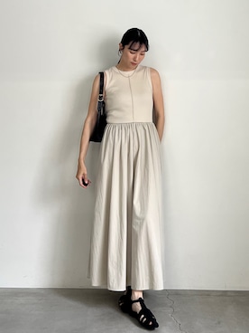「select MOCA Et（セレクトモカエト）のアイテム」を使った、shinoさん（レディース・160cm）の夏コーディネート