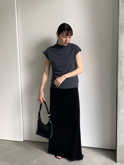 618 萌　M-L ロングスカート　ブラック マーメイドラインのロングスカート 7号・ブラック｜東京ソワール