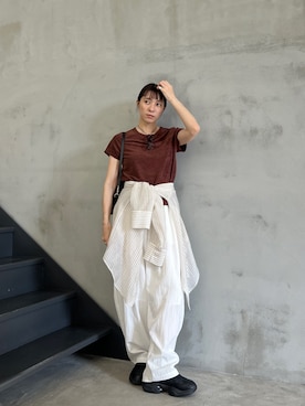 「select MOCA（セレクトモカ）のアイテム（パンツ）」を使った、shinoさん（レディース・160cm）の春コーディネート