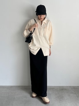 「select MOCA Et（セレクトモカエト）のアイテム（ニット/セーター）」を使った、shinoさん（レディース・160cm）の夏コーディネート