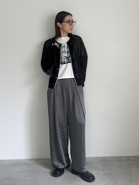 「アイテム（スリッポン）」を使った、shinoさん（レディース・160cm）の夏コーディネート