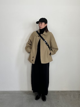 「select MOCA by son（セレクトモカバイソン）のアイテム（その他アウター）」を使った、shinoさん（レディース・160cm）の冬コーディネート