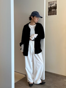 「select MOCA by son（セレクトモカバイソン）のアイテム（その他パンツ）」を使った、shinoさん（レディース・160cm）の夏コーディネート
