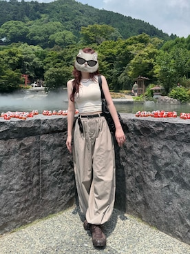 「DTYYPE（ドタイプ）のアイテム」を使った、ぽんさん（レディース・161cm）の夏コーディネート