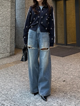 「EMODA（エモダ）のアイテム（パンツ）」を使った、ぽんさん（レディース・161cm）の春コーディネート