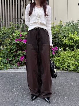 「MOUSSY（マウジー）のアイテム」を使った、ぽんさん（レディース・161cm）の春コーディネート