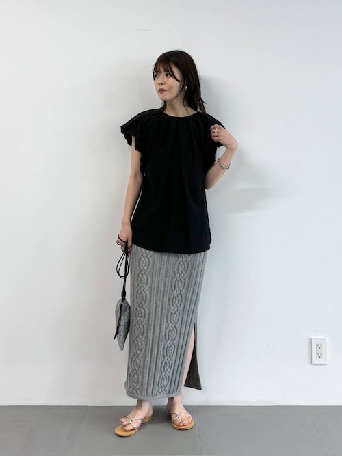 美品＊SONOソーノ　コットンナイロン　バルーンスリーブブラウス　ベージュ セール】ナイロンバルーンスリーブブラウス（シャツ/ブラウス