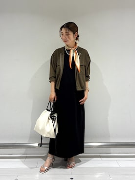 「アイテム（ブルゾン）」を使った、Rinさん（レディース・157cm）の夏コーディネート