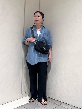 「アイテム（ボディバッグ/ウエストポーチ）」を使った、YUGUさん（レディース・150cm）の夏コーディネート