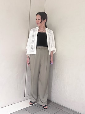 「アイテム（タンクトップ）」を使った、YUGUさん（レディース・150cm）の夏コーディネート