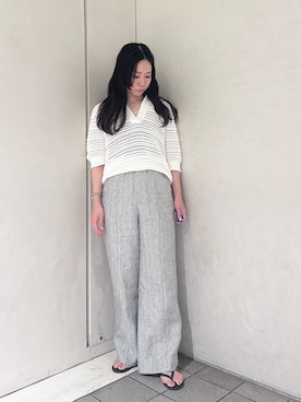 「ラメ」｜「アイテム（Tシャツ/カットソー）」を使った、YUGUさん（レディース・150cm）の夏コーディネート