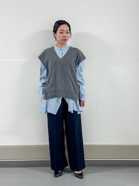 「アイテム（ベスト）」を使った、YUGUさん（レディース・150cm）の秋コーディネート