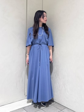 「ブルーコーデ」｜「アイテム（アクセサリー）」を使った、YUGUさん（レディース・150cm）の春コーディネート