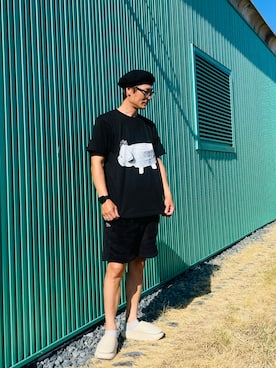 「アイテム（ハンチング/ベレー帽）」を使った、kjboooyさん（メンズ・174cm）の夏コーディネート