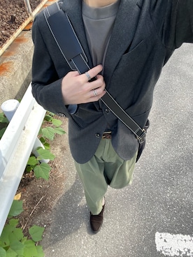 「UNIQLO（ユニクロ）のアイテム（ベルト）」を使った、yasuさん（メンズ・166cm）の秋コーディネート