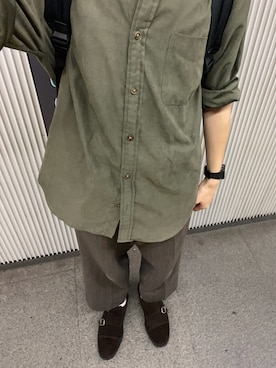 「アイテム（デジタル腕時計）」を使った、yasuさん（メンズ・166cm）の秋コーディネート