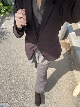 「REGAL（リーガル）のアイテム（ドレスシューズ）」を使った、yasuさん（メンズ・166cm）の秋コーディネート