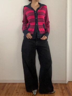 「アイテム（その他トップス、レッド系）」を使った、pickyougirlsさん（レディース・165cm）の春コーディネート