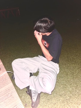 「アイテム（Tシャツ/カットソー）」を使った、澪さん（メンズ・167cm・10代）の冬コーディネート