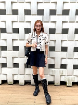 「アイテム（ジャケット/アウター）」を使った、mina23officialさん（レディース・156cm）の秋コーディネート
