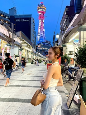 「アイテム（ハンドバッグ）」を使った、mina23officialさん（レディース・156cm）の秋コーディネート