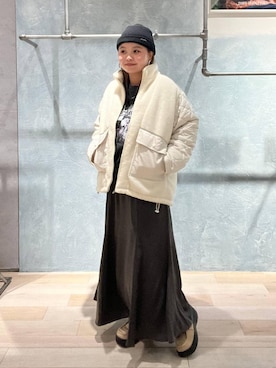 「おでかけ」｜「アイテム（スウェット）」を使った、ria0079さん（レディース・163cm）の冬コーディネート