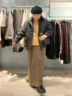 「おでかけ」｜「アイテム（帽子）」を使った、ria0079さん（レディース・163cm）の冬コーディネート