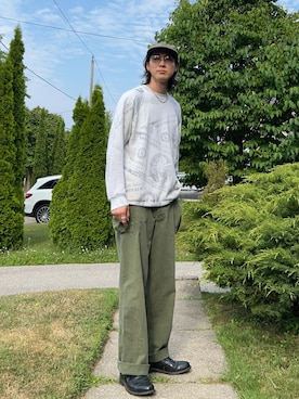 「アイテム（スウェット）」を使った、ysk_archiveさん（メンズ・170cm）の夏コーディネート