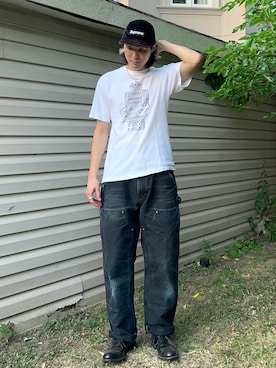 「Supreme （シュプリーム）のアイテム」を使った、yusuke_ootdさん（メンズ・170cm）の夏コーディネート