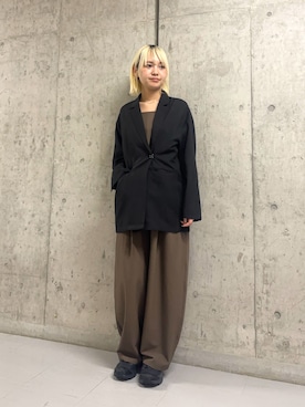 「KBF（ケイビーエフ）のアイテム（ジャケット/アウター）」を使った、リロさん（レディース・161cm）の春コーディネート