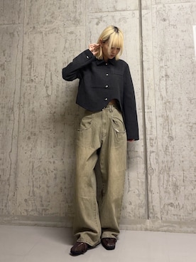 「アイテム（その他アウター）」を使った、リロさん（レディース・161cm）の秋コーディネート