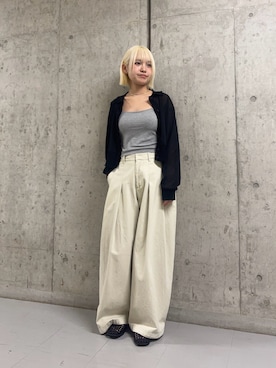 「KBF（ケイビーエフ）のアイテム（シューズ）」を使った、リロさん（レディース・161cm）の春コーディネート