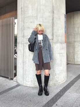 「イチ推しジャケットスタイル」｜「アイテム（その他アウター）」を使った、リロさん（レディース・161cm）の秋コーディネート