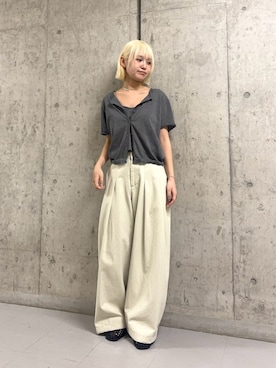 「KBF（ケイビーエフ）のアイテム（シューズ）」を使った、リロさん（レディース・161cm）の春コーディネート