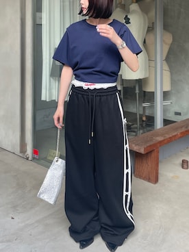 「アイテム（スウェットパンツ）」を使った、ayaさん（レディース・160cm）の夏コーディネート