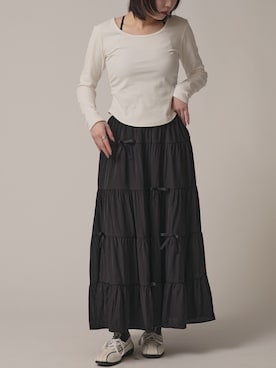「アイテム（リング）」を使った、ayaさん（レディース・160cm）の秋コーディネート