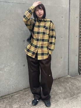 「アイテム（チノパンツ）」を使った、ayaさん（レディース・160cm）の秋コーディネート