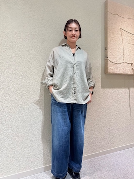 「かぐれ（カグレ）のアイテム（デニムパンツ）」を使った、rikaさん（レディース・161cm）の秋コーディネート