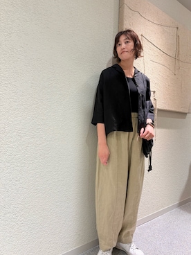 「リネン」｜rikaさん（レディース・161cm）の春コーディネート