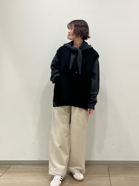 「アイテム（マフラー）」を使った、rikaさん（レディース・161cm）の秋コーディネート